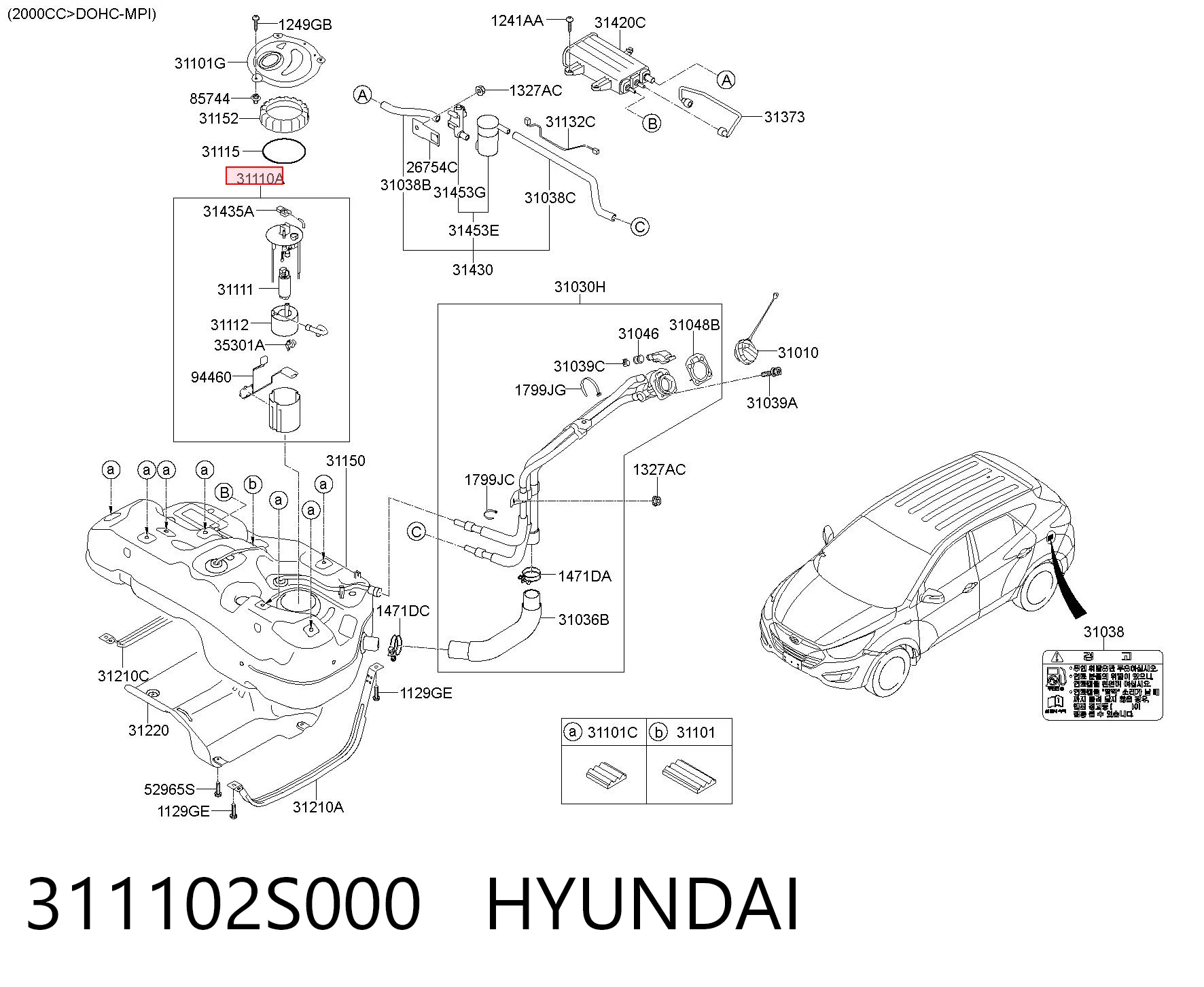 311102S000 Hyundai/Kia Електробензонасос