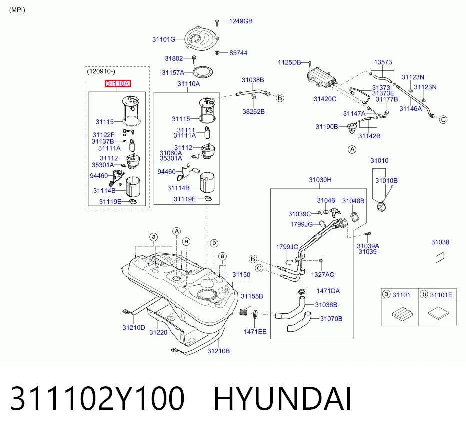 311102Y100 Hyundai/Kia Електробензонасос
