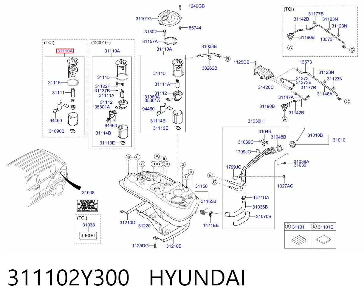 311102Y300 Hyundai/Kia Електробензонасос