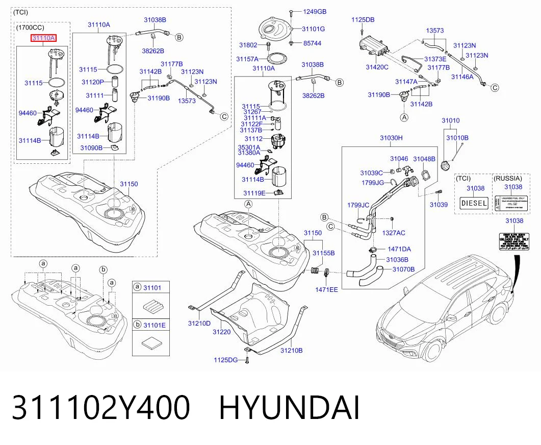 311102Y400 Hyundai/Kia Електробензонасос