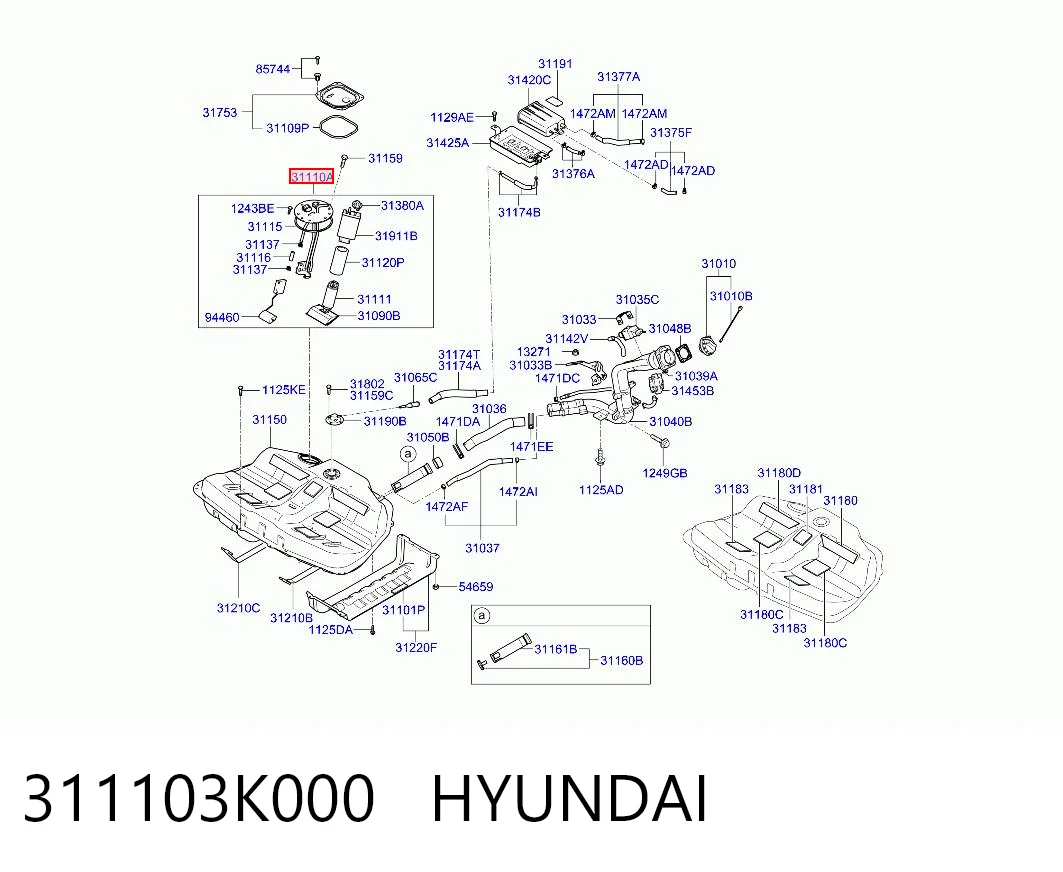 311103K000 Hyundai/Kia Електробензонасос