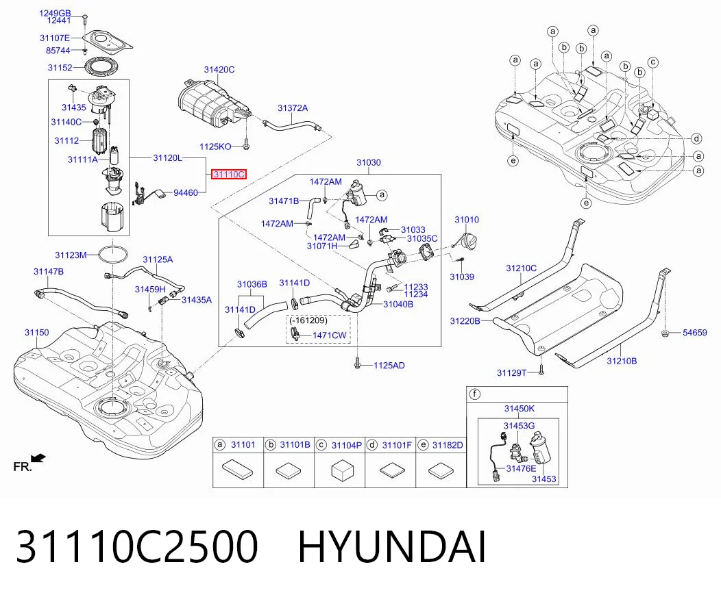 31110C2500 Hyundai/Kia Електробензонасос