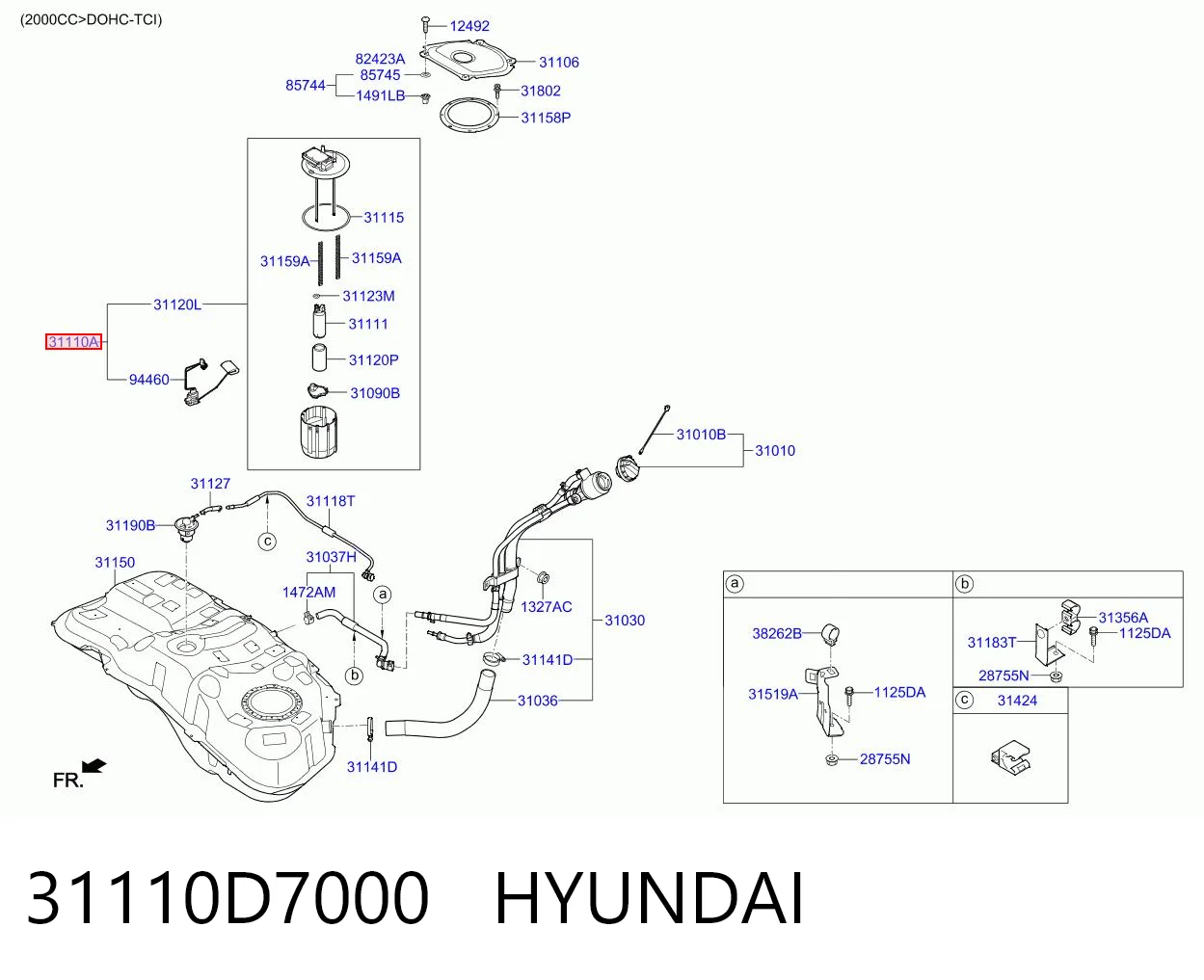 31110D7000 Hyundai/Kia Електробензонасос