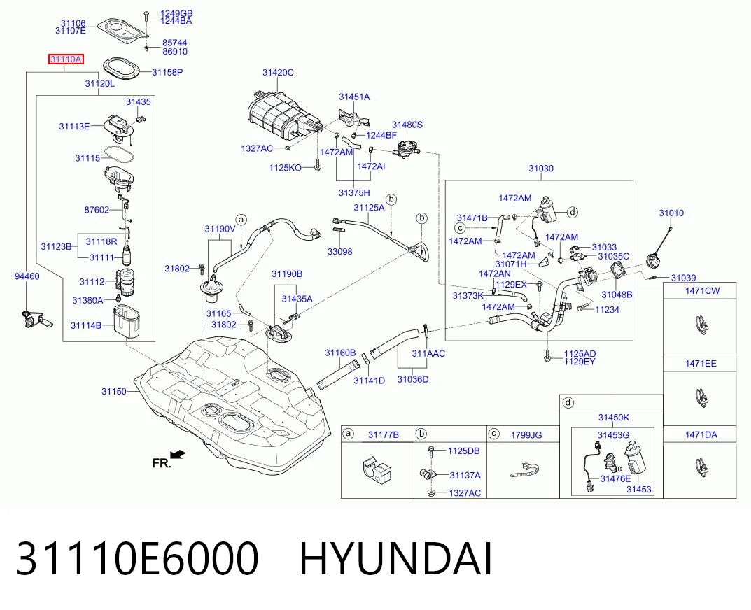 31110E6000 Hyundai/Kia Електробензонасос