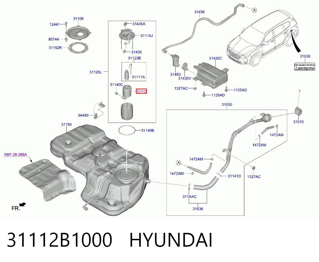 31112B1000 NG Фільтр палива