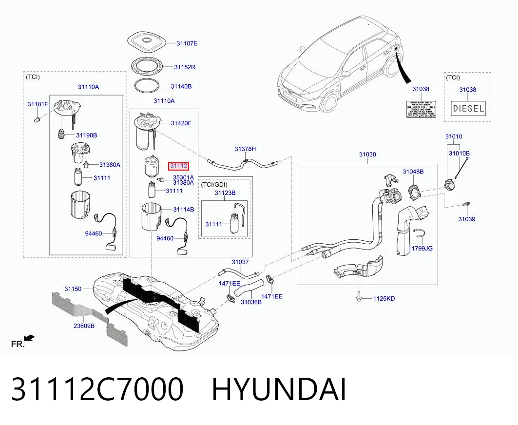 Фільтр паливний Parts-Mall PCA073