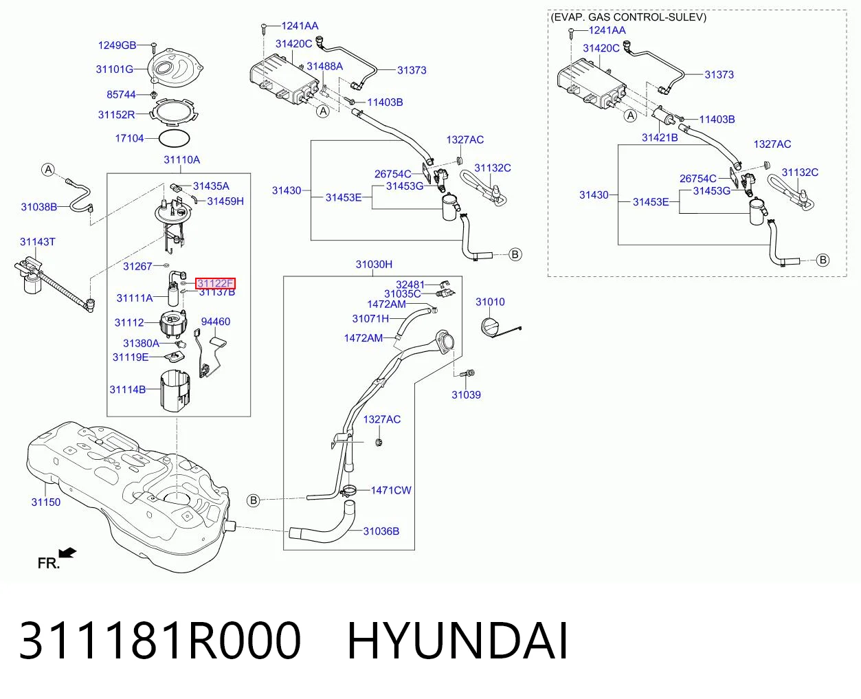 Купити 311181R000 Toyota Прокладка датчика рівня (топл.бак)