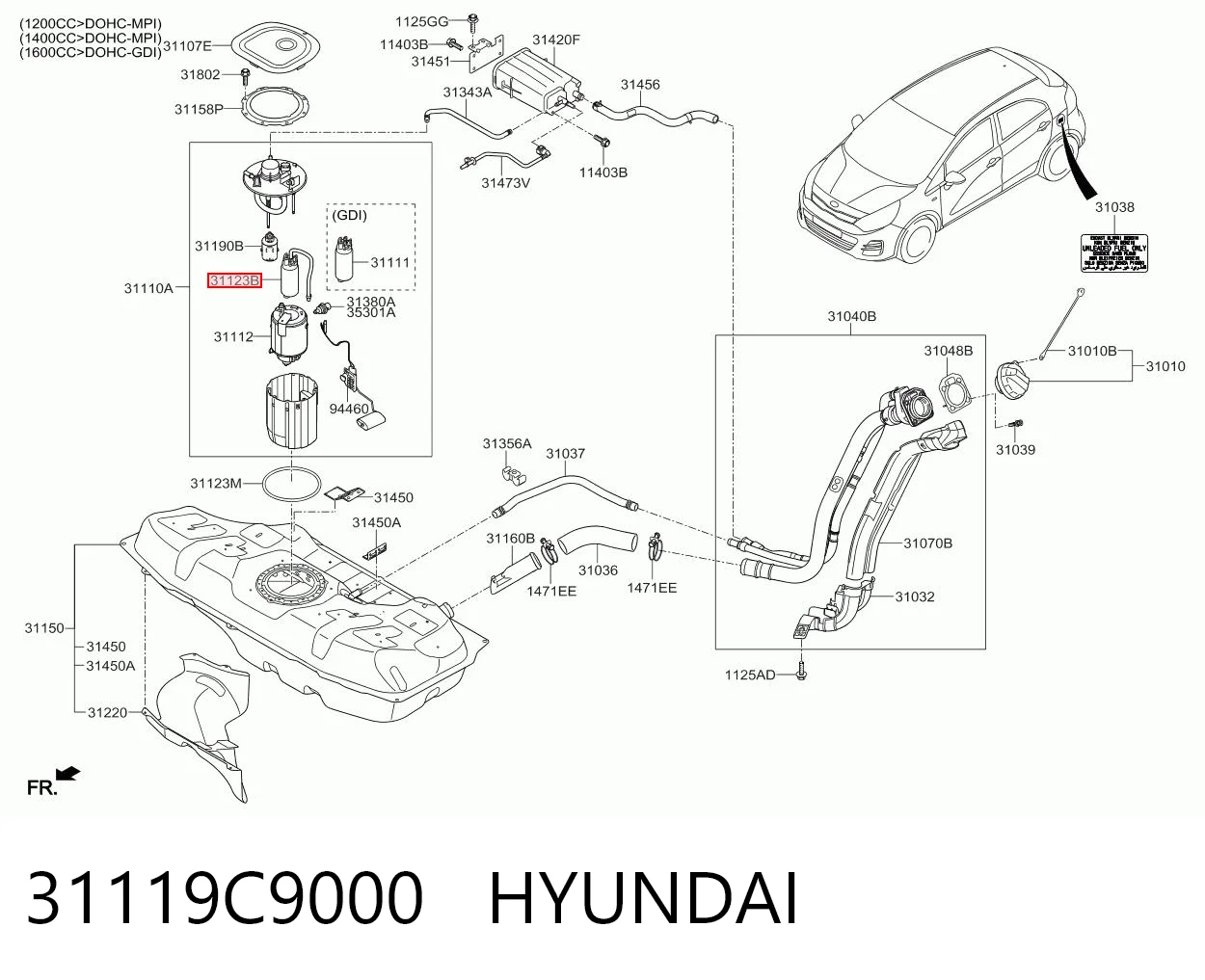 Купити Бензонасос Hyundai Tucson III TL