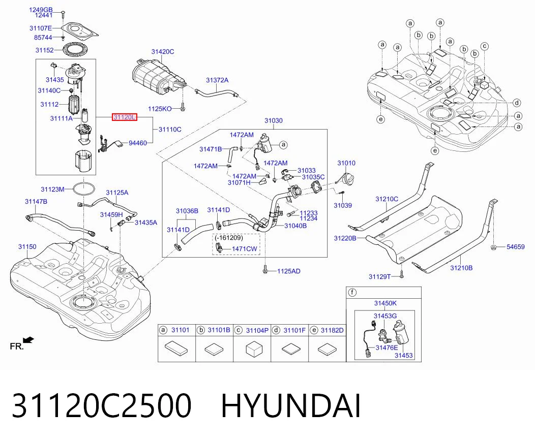31120C2500 Hyundai/Kia Електробензонасос