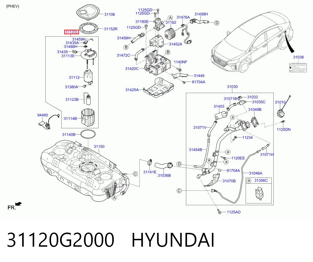 31120G2000 Hyundai/Kia Електробензонасос