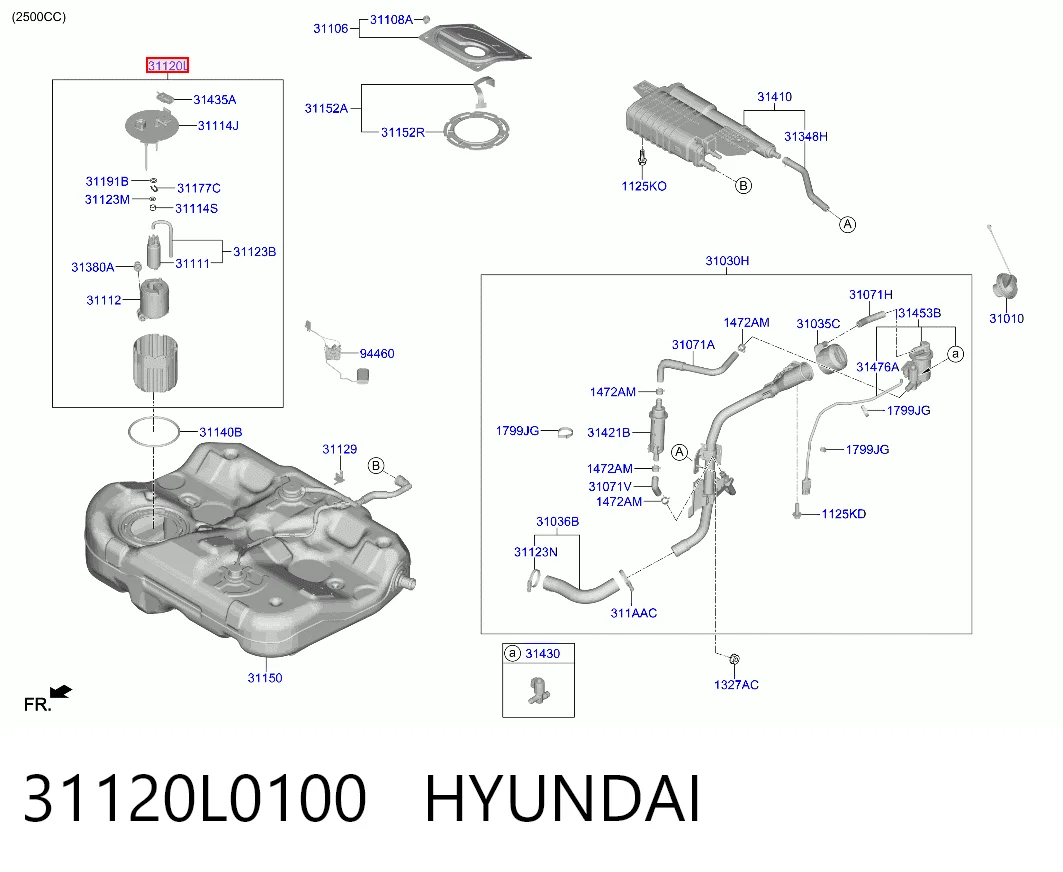 31120L0100 Hyundai/Kia Електробензонасос
