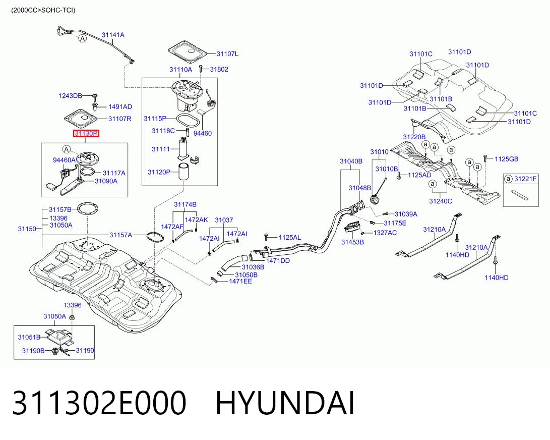 311302E000 Hyundai/Kia Датчик бензобака