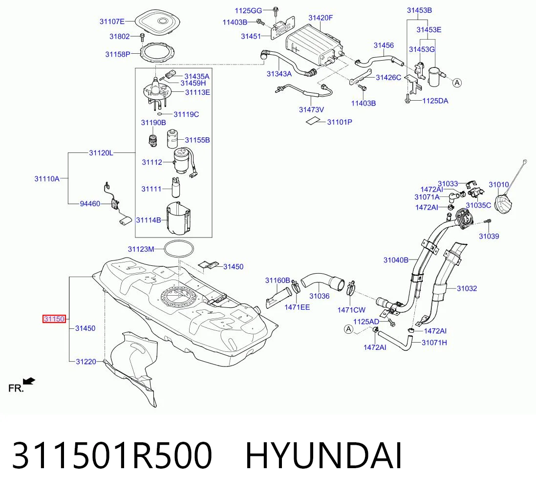 311501R500 Hyundai/Kia Бак паливний