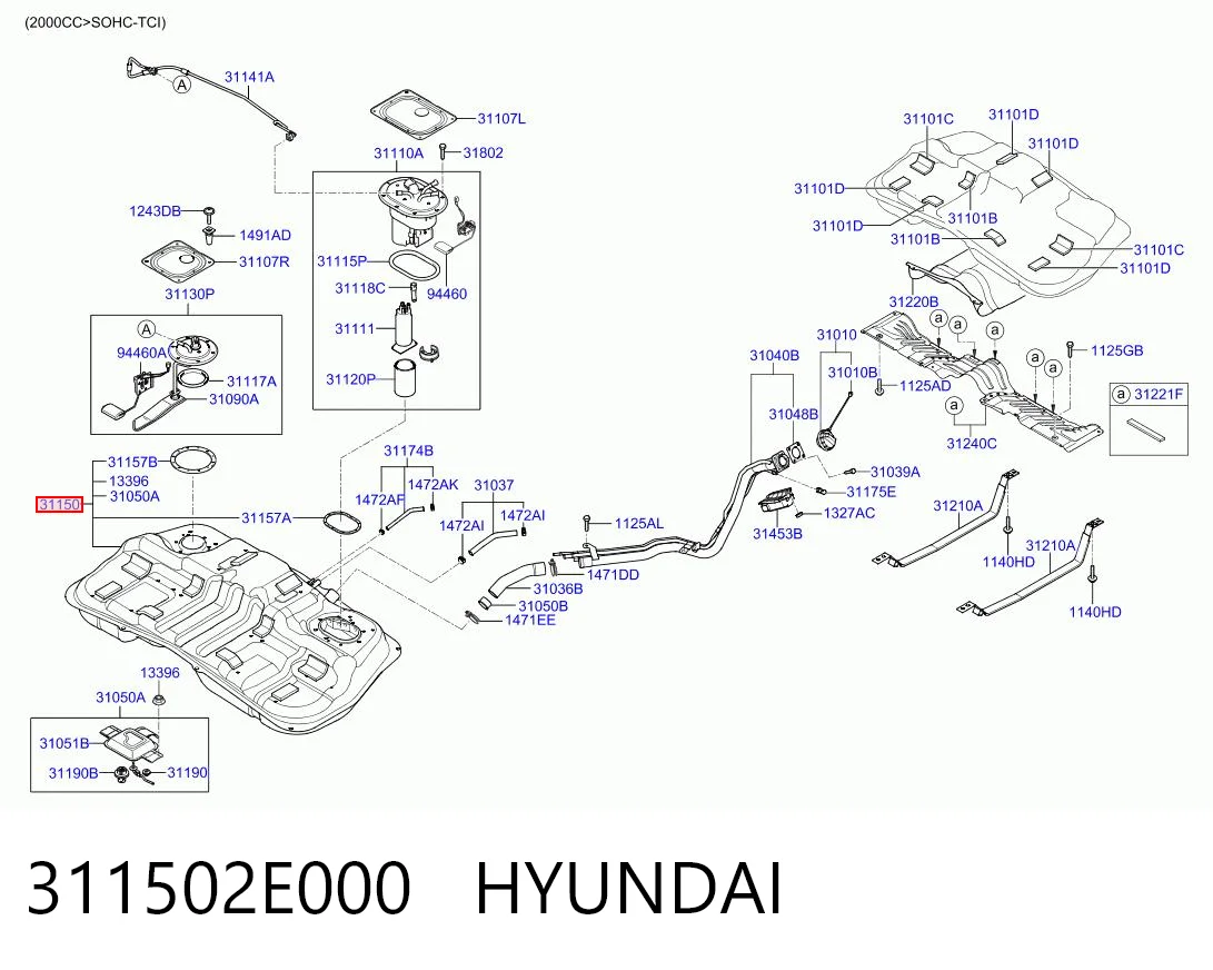 Бак паливний на KIA Sportage II JE
