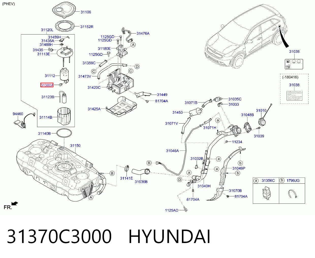 31370C3000 Hyundai/Kia Регулятор тиску палива