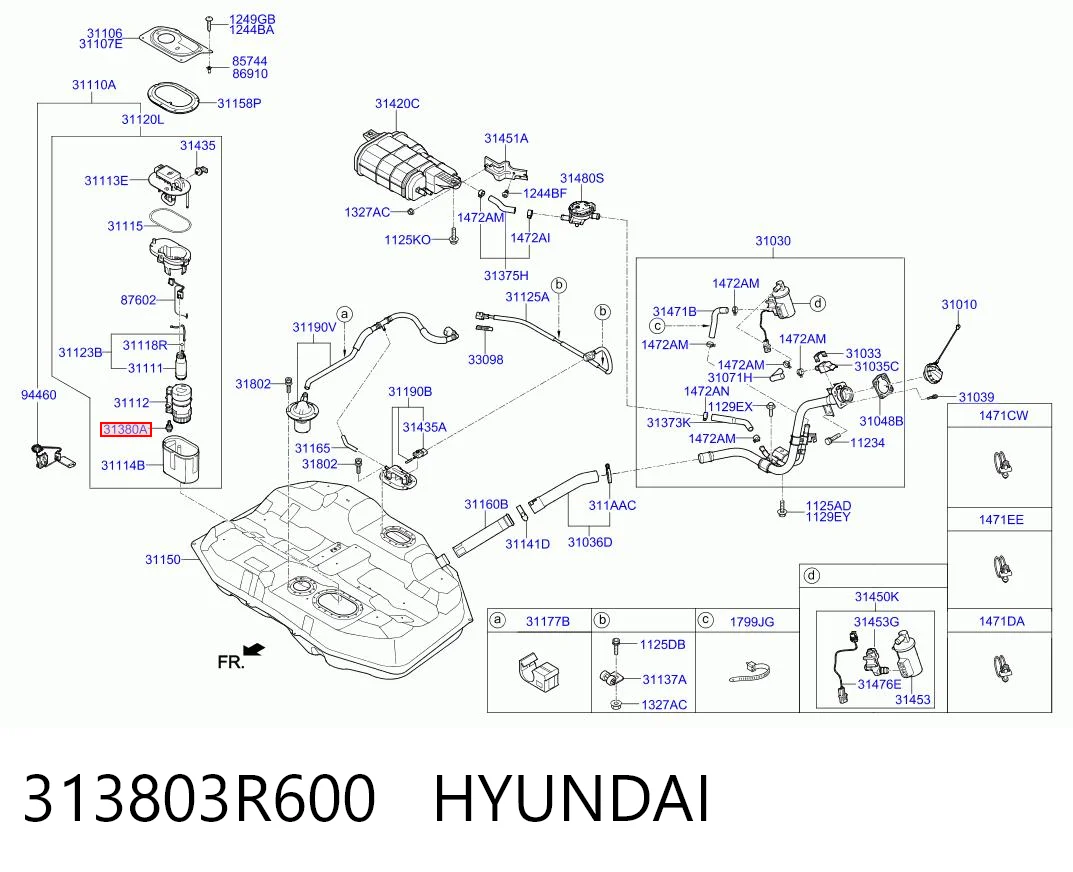 313803R600 Hyundai/Kia Регулятор тиску палива