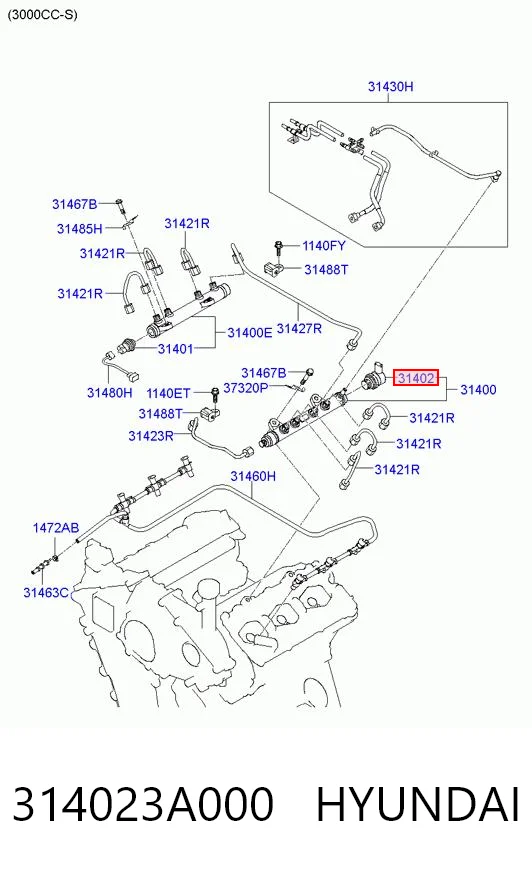 314023A000 Hyundai/Kia Клапан високого тиску