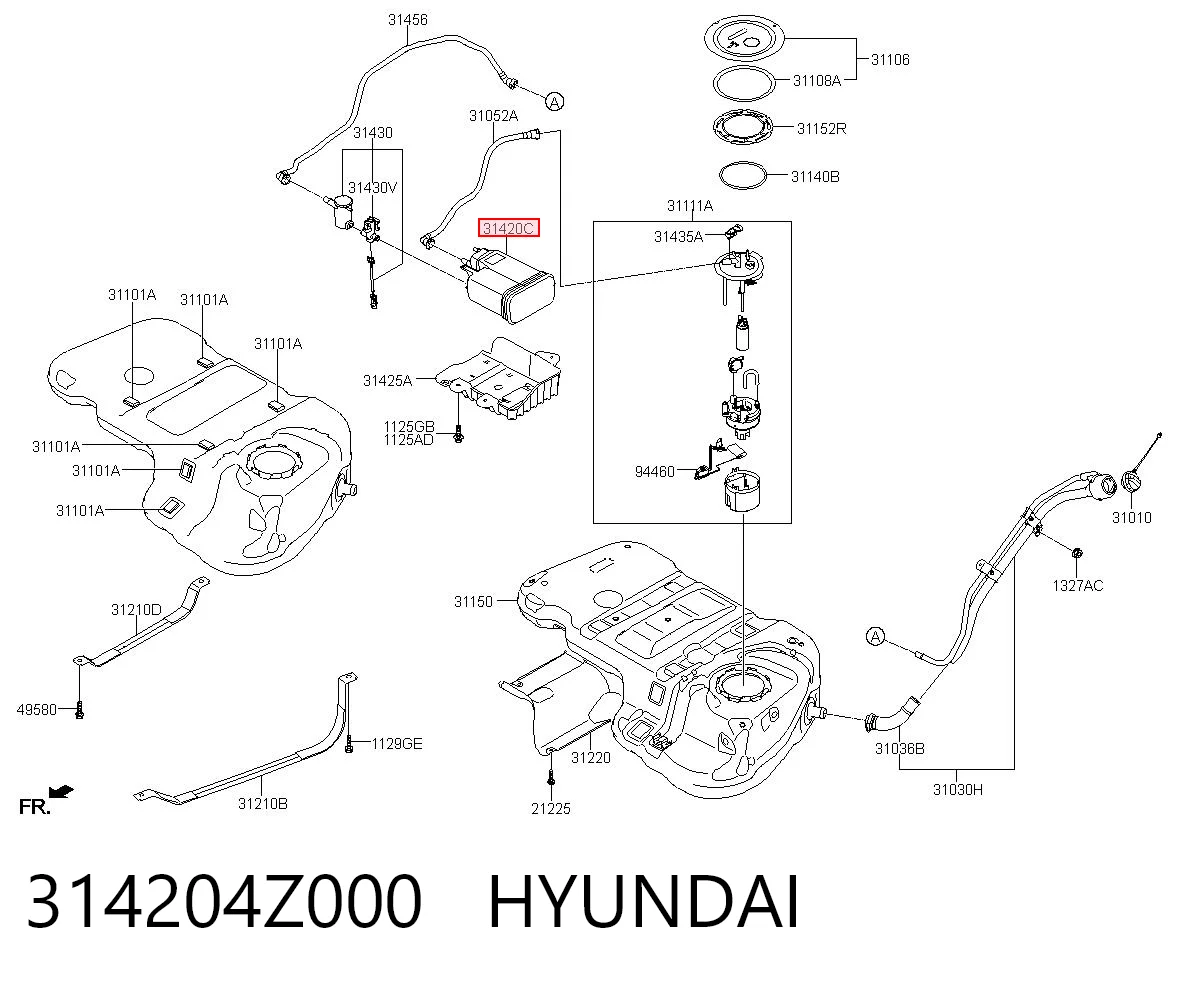 314204Z000 Hyundai/Kia Абсорбер