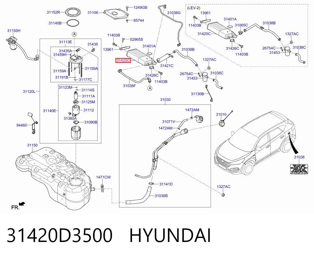 31420D3500 Hyundai/Kia Абсорбер