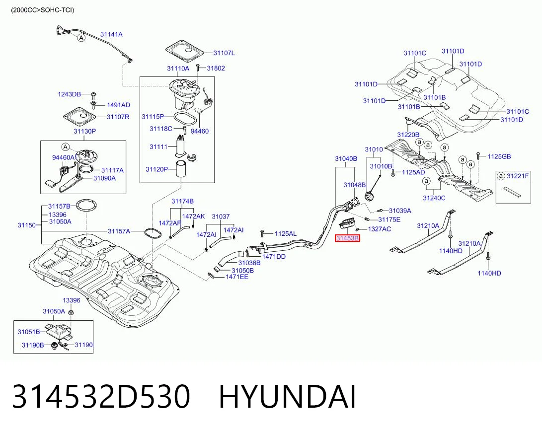 314532D530 Hyundai/Kia Фільтр бака паливних парів