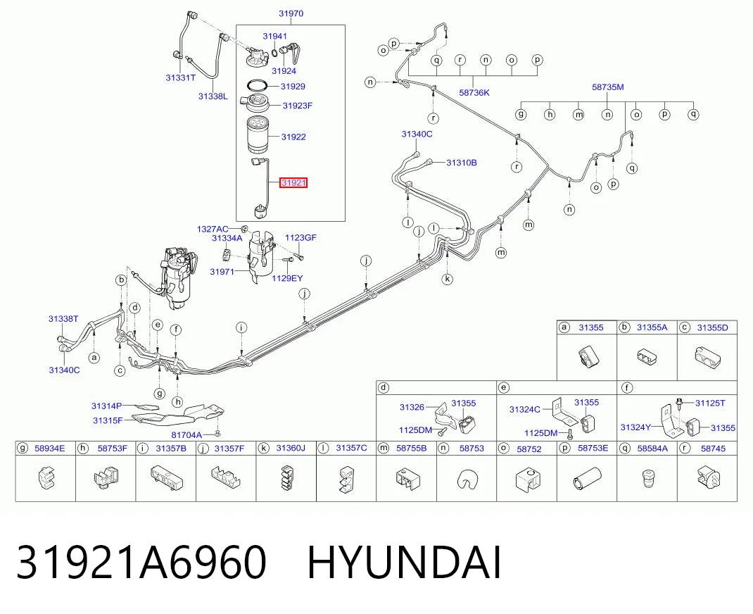 31921A6960 Hyundai/Kia Датчик рівня води паливного фільтра