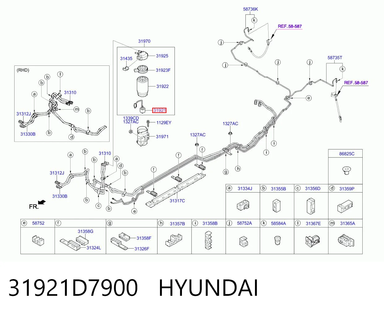 31921D7900 Hyundai/Kia Датчик рівня води паливного фільтра