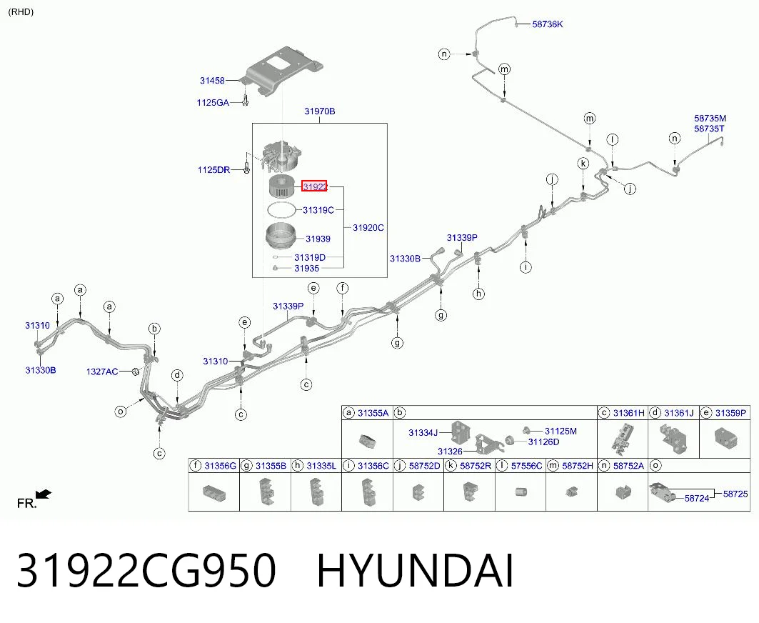 31922CG950 Hyundai/Kia Фільтр палива