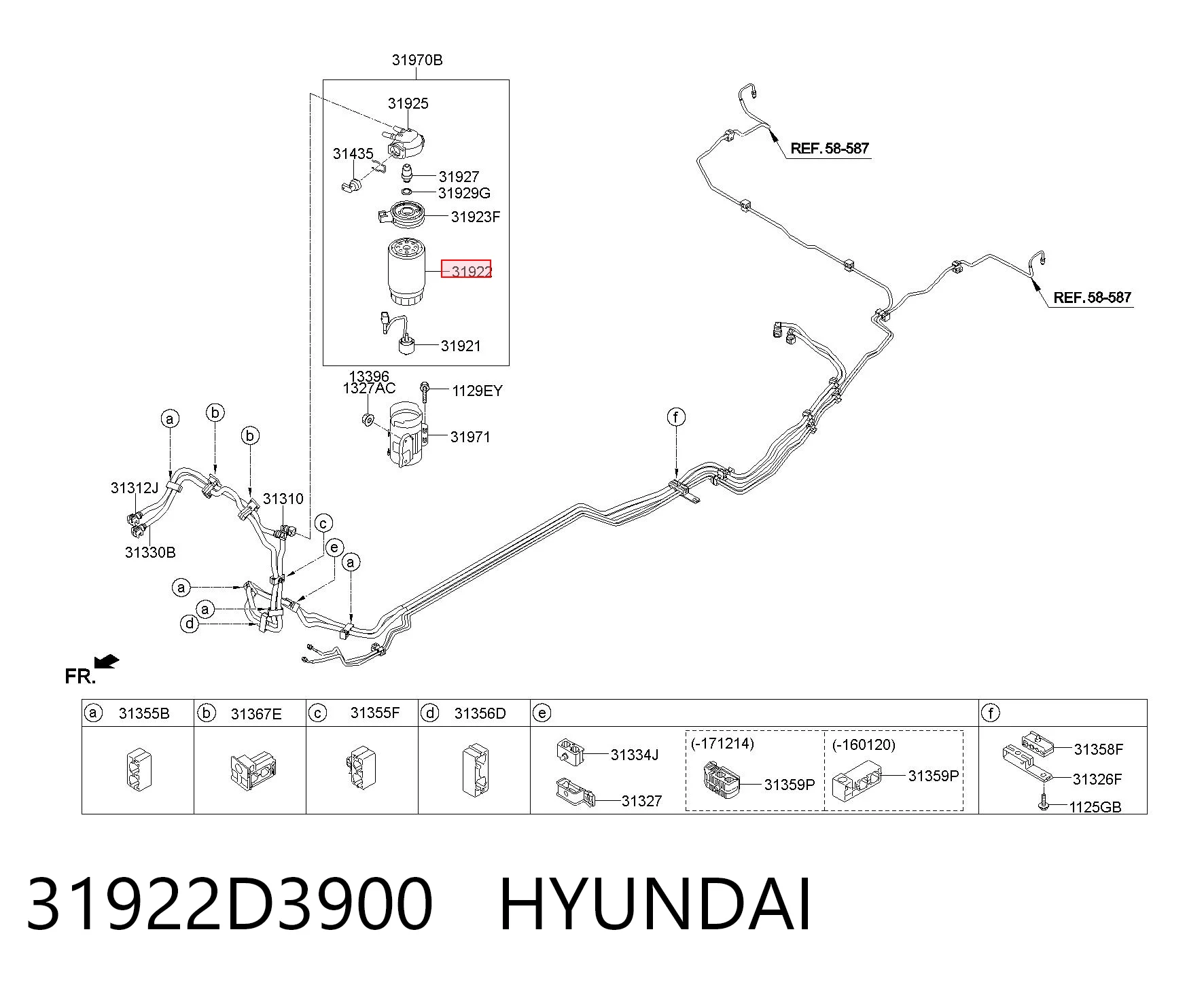 31922D3900 Hyundai/Kia Фільтр палива