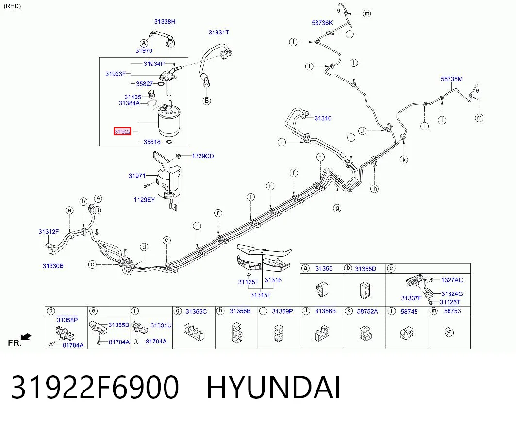 31922F6900 Hyundai/Kia Фільтр палива