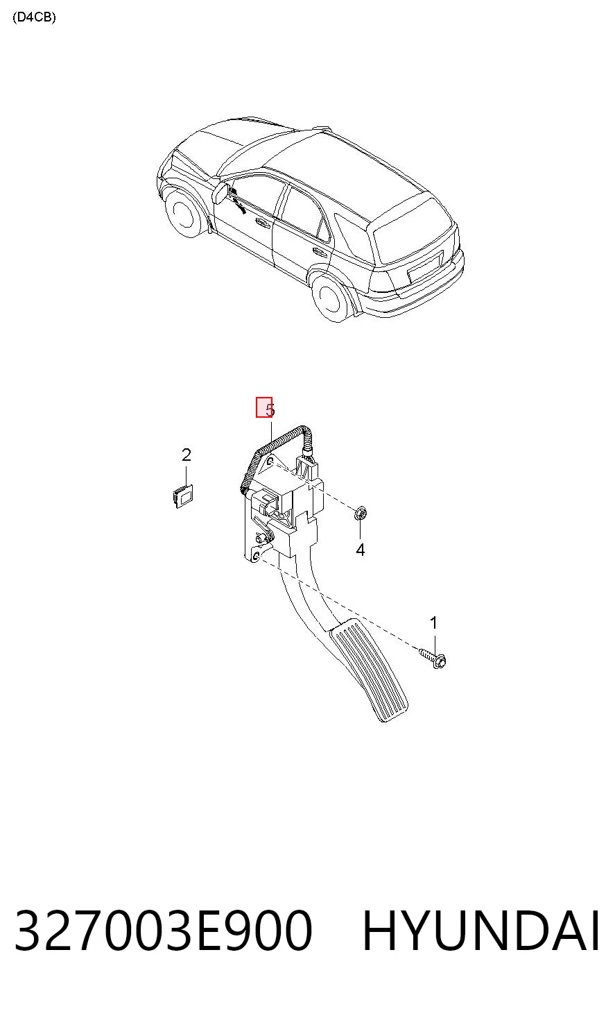 Педаль газу (акселератора) на KIA Sorento I JC