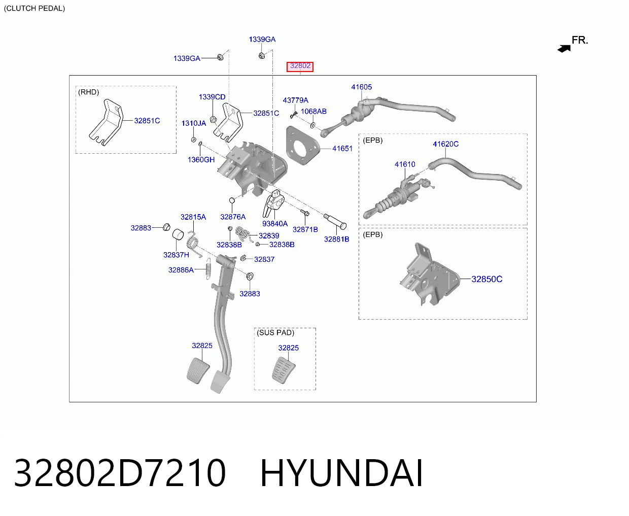 Педаль зчеплення Hyundai Tucson 3 TL