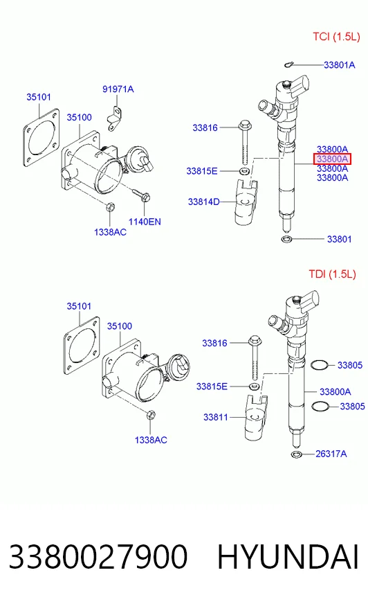 3380027900 Hyundai/Kia Форсунка вприску палива