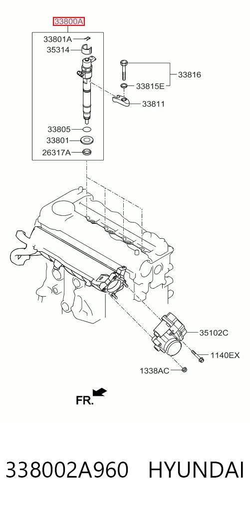 Форсунка паливна Hyundai I40 I седан (VF) (2012 - 2019) ціна, від 43.08 USD