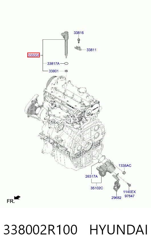 338002R100 Hyundai/Kia Форсунка вприску палива