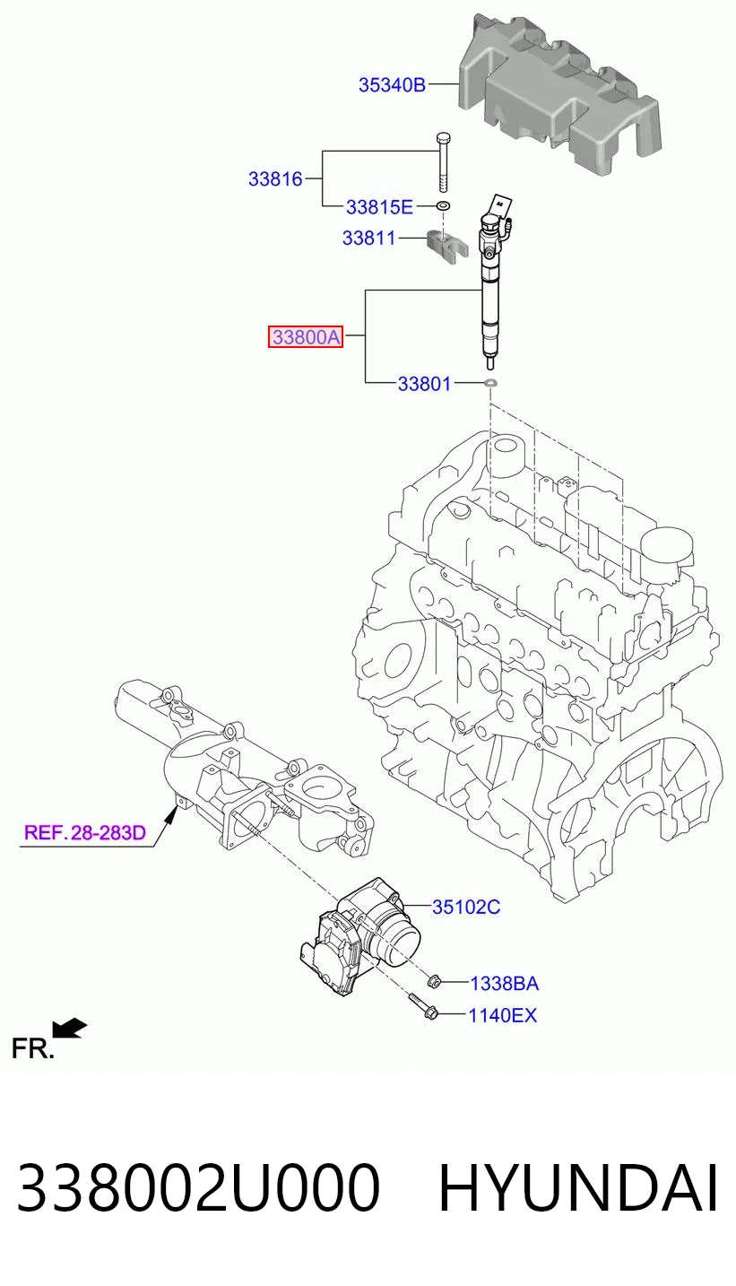 338002U000 Hyundai/Kia Форсунка вприску палива