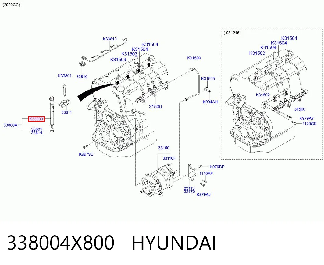 338004X800 Hyundai/Kia Форсунка вприску палива