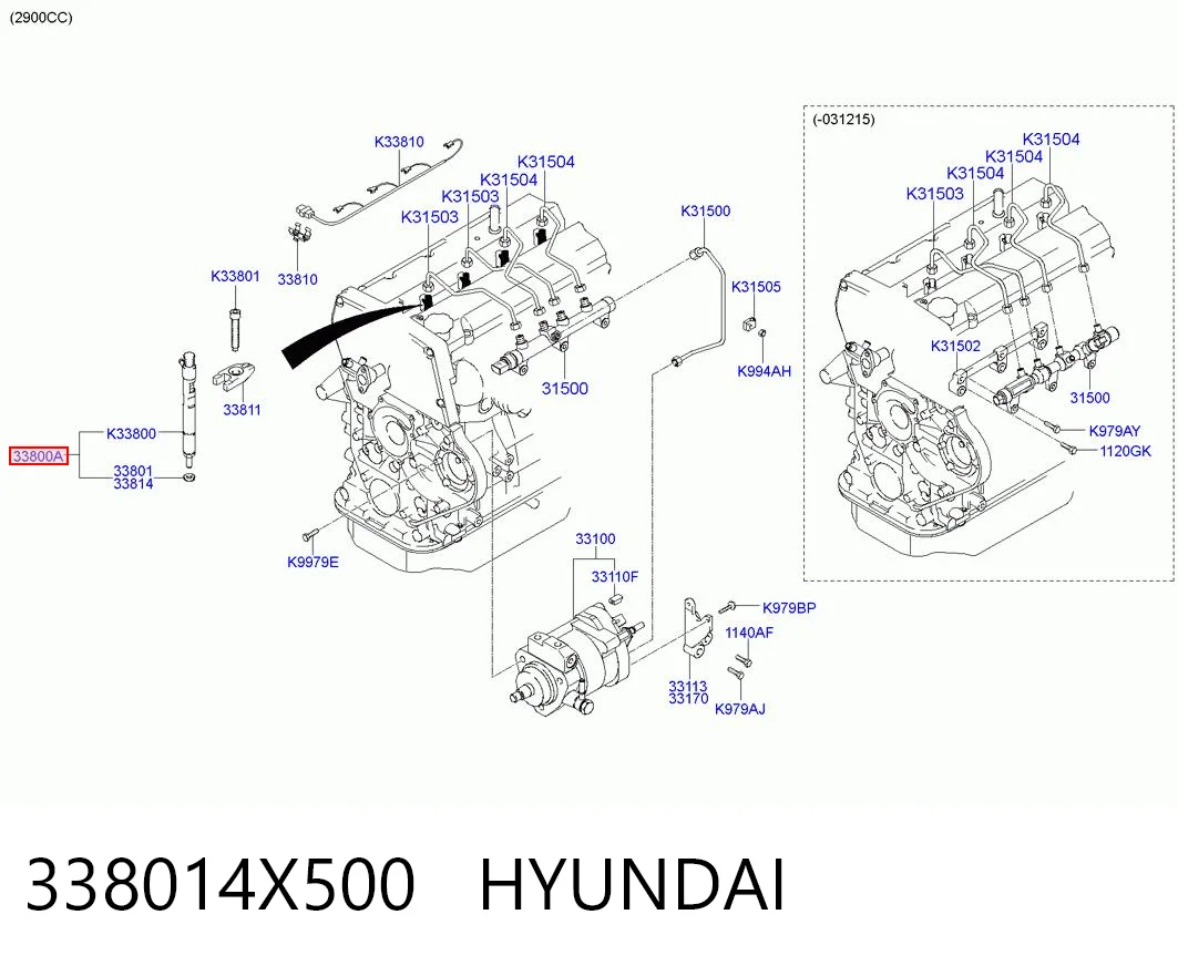  Паливні форсунки Hyundai Terracan 