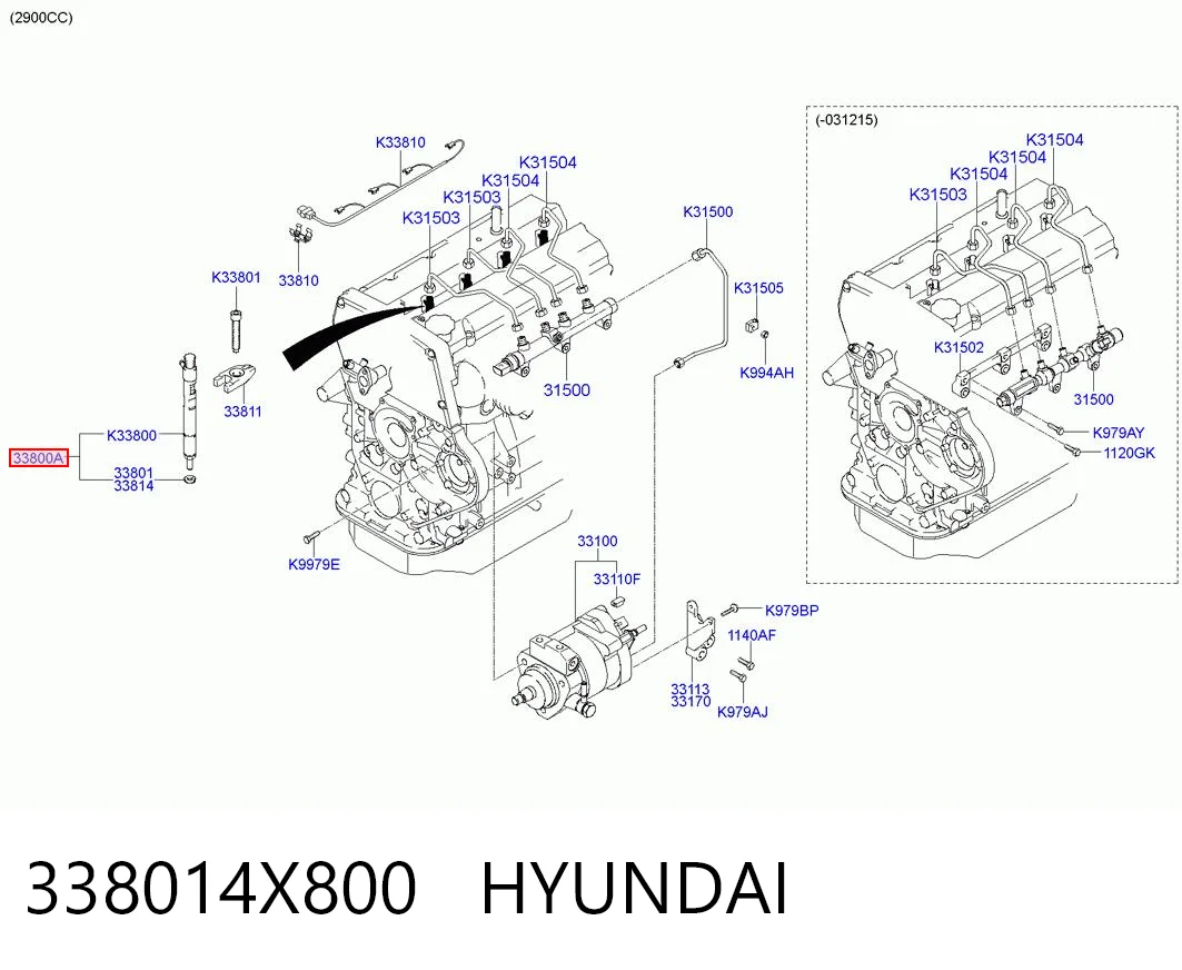 338014X800 Hyundai/Kia Форсунка вприску палива