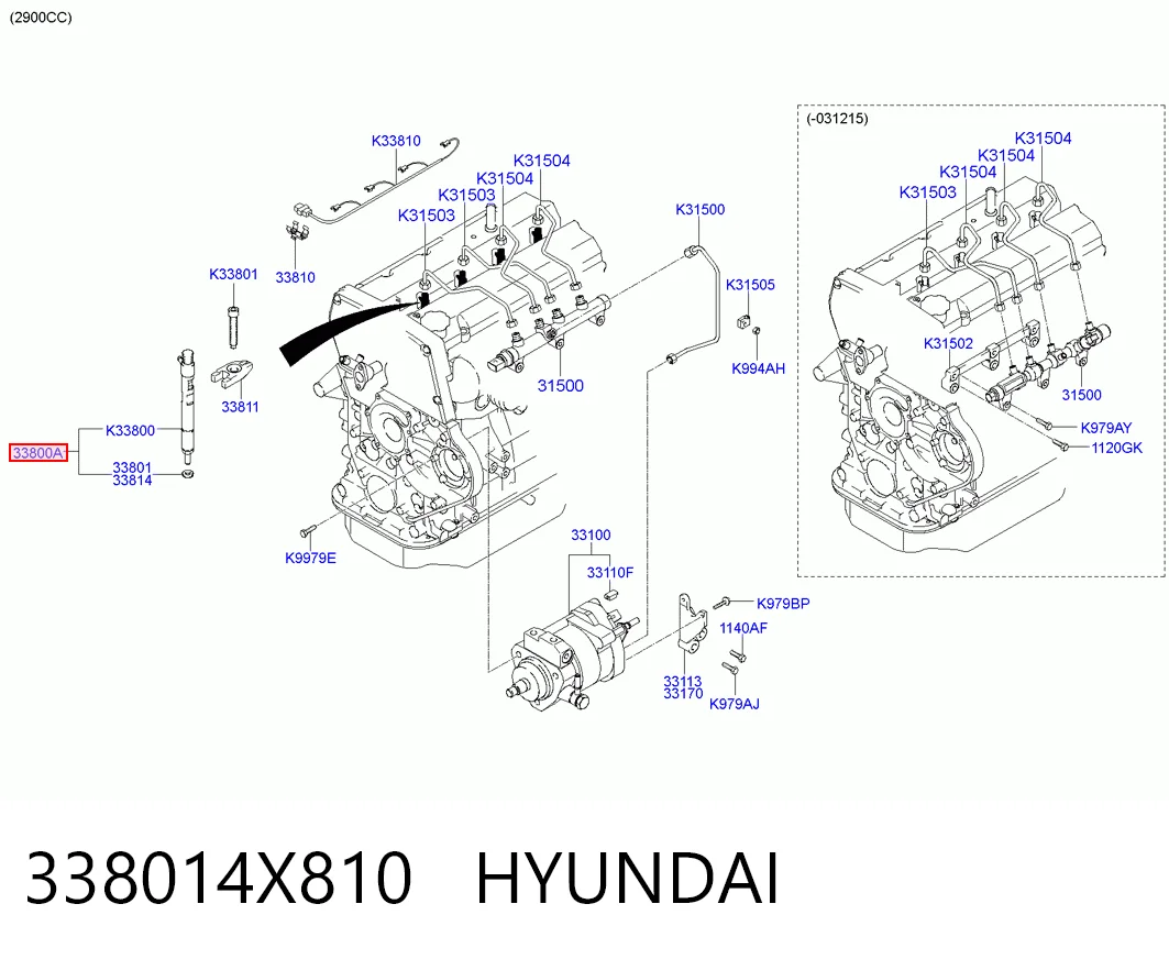 338014X810 Hyundai/Kia Форсунка вприску палива