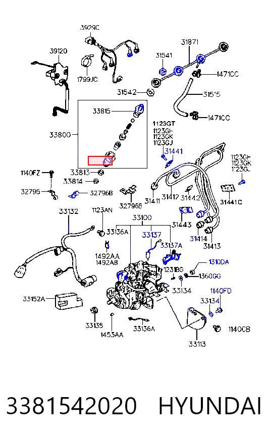3381542020 Hyundai/Kia Розпилювач дизельної форсунки