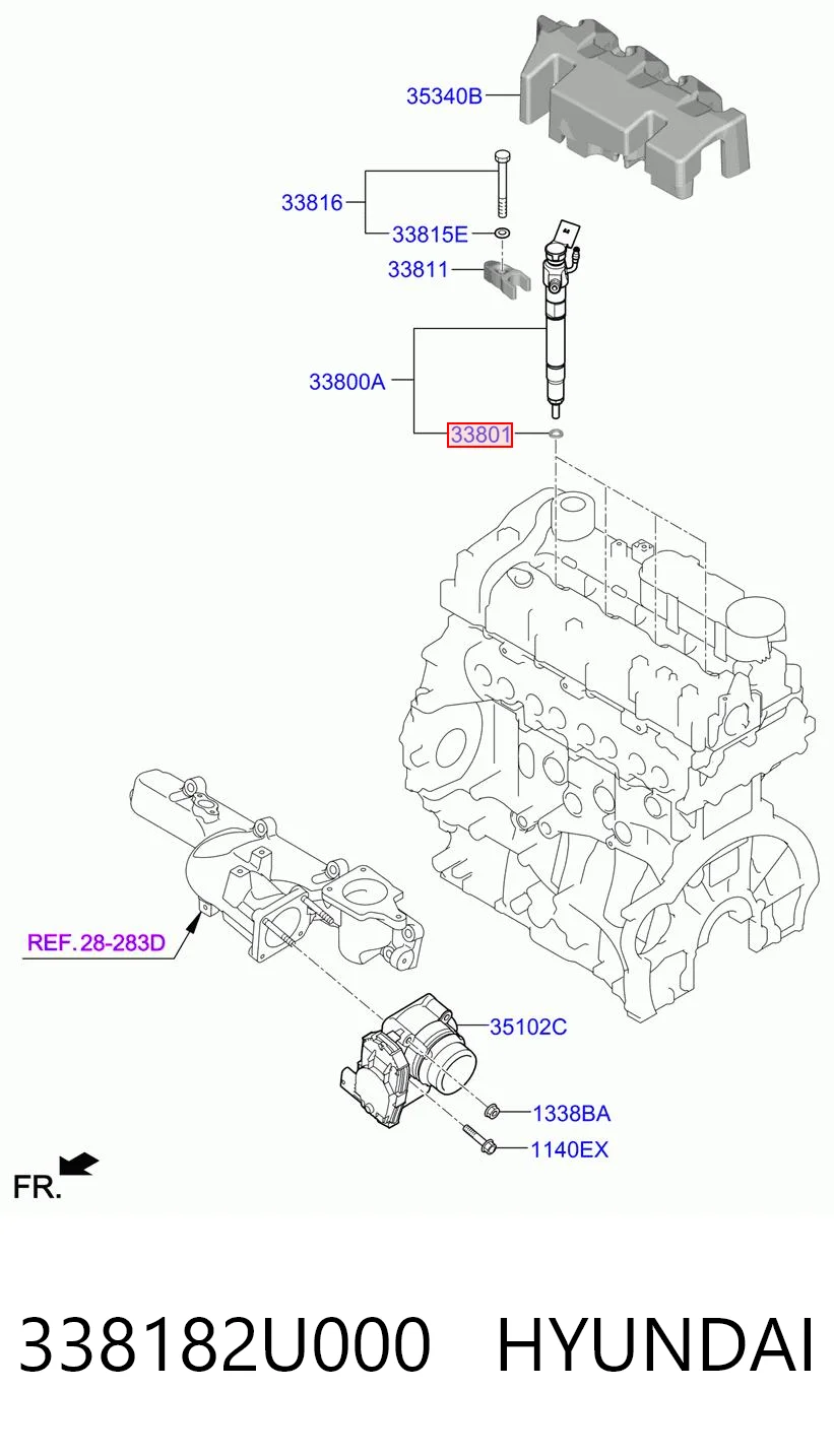 338182U000 Hyundai/Kia Кільце інжектора