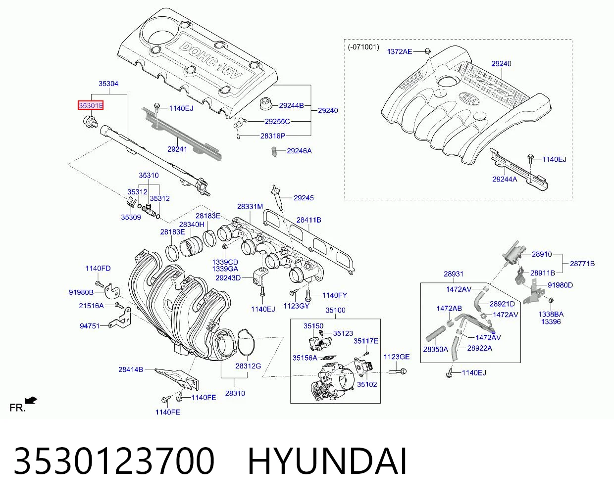 Купити Регулятор тиску палива Hyundai Sonata V NF