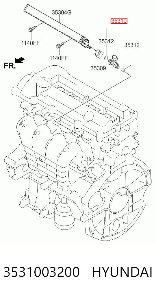 3531003200 Hyundai/Kia Форсунка вприску палива