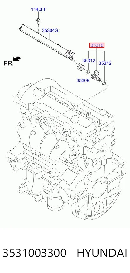 3531003300 Hyundai/Kia Форсунка вприску палива