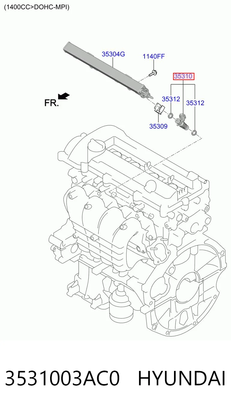 3531003AC0 Hyundai/Kia Форсунка вприску палива