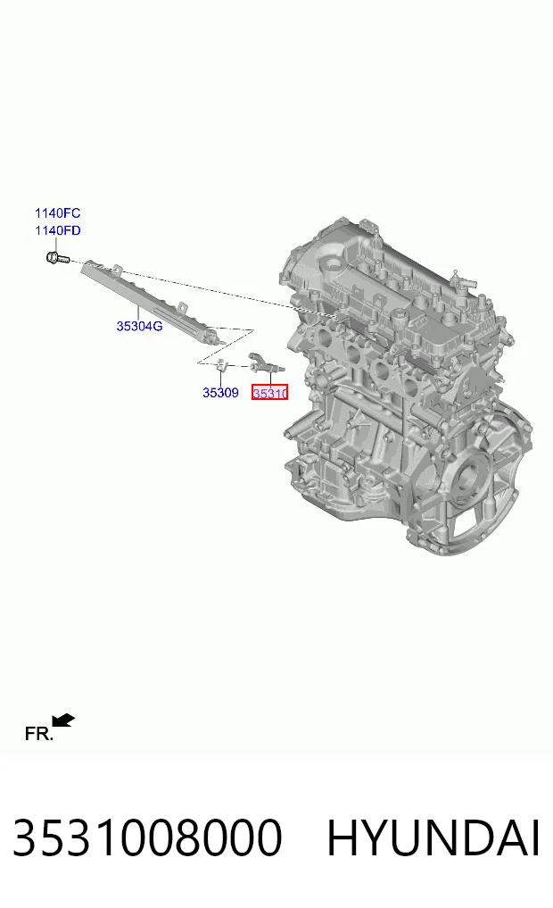 3531008000 Hyundai/Kia Форсунка вприску палива