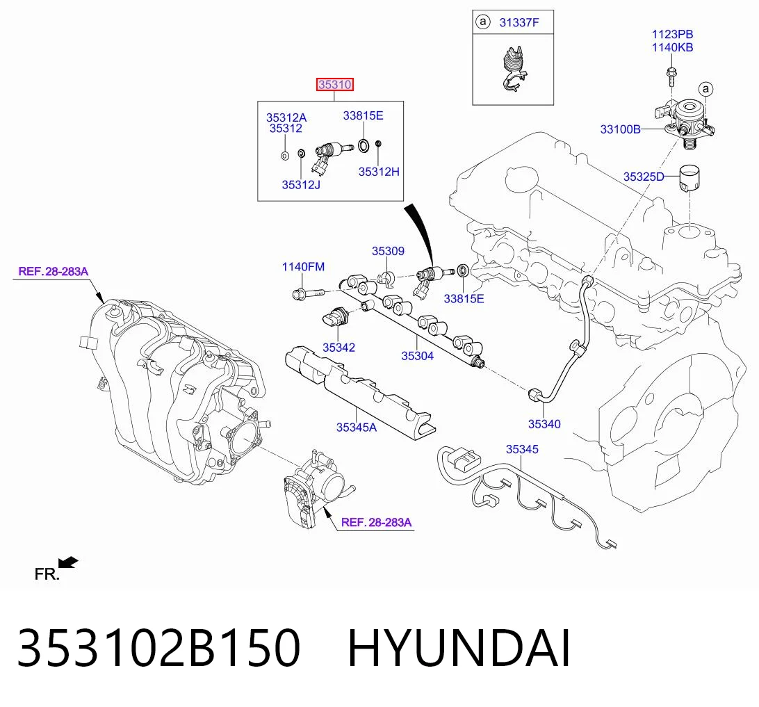 353102B150 Hyundai/Kia Форсунка вприску палива