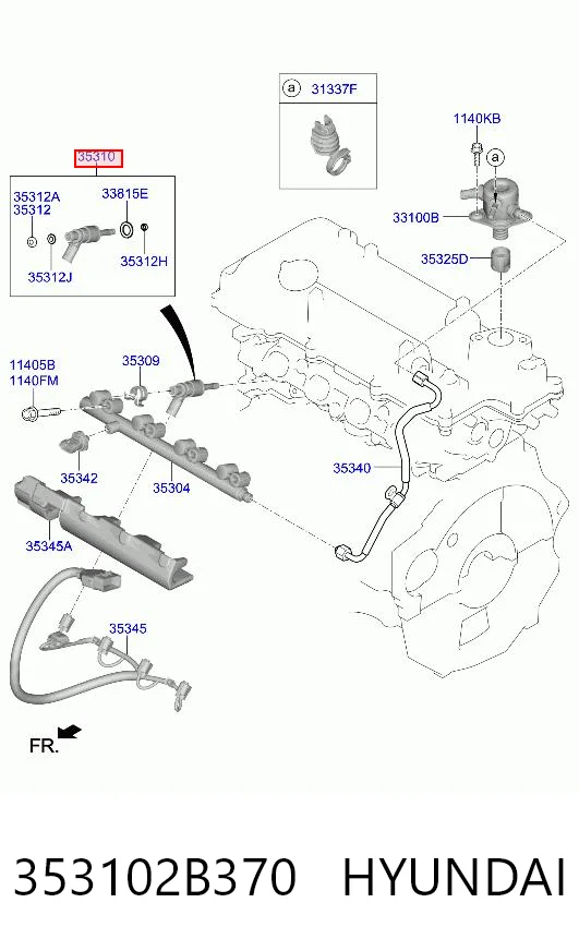 353102B370 Hyundai/Kia Форсунка вприску палива