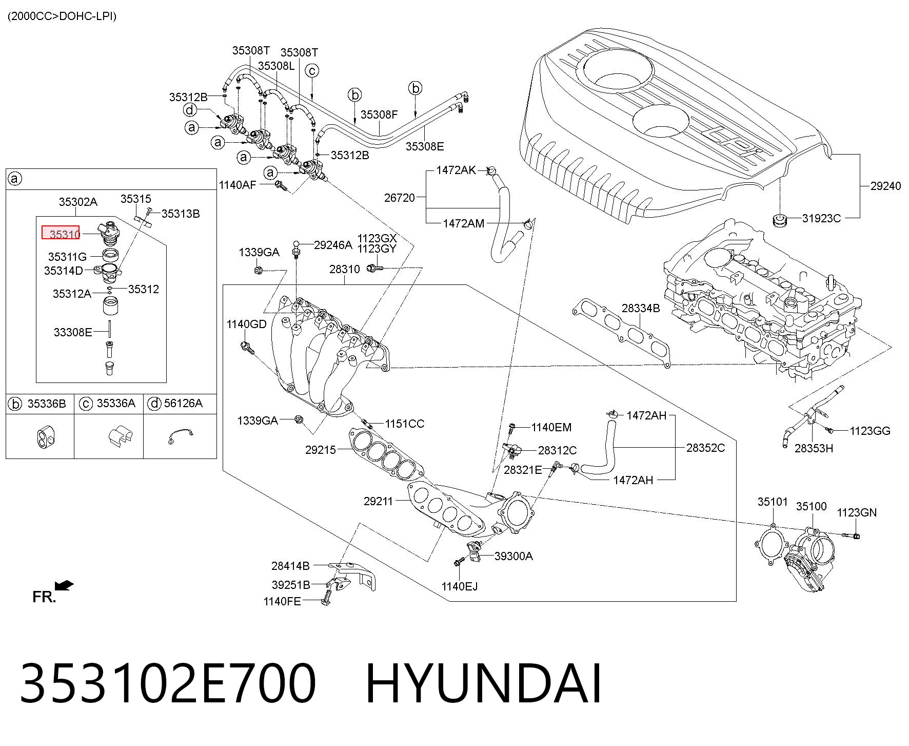 353102E700 Hyundai/Kia Форсунка вприску палива