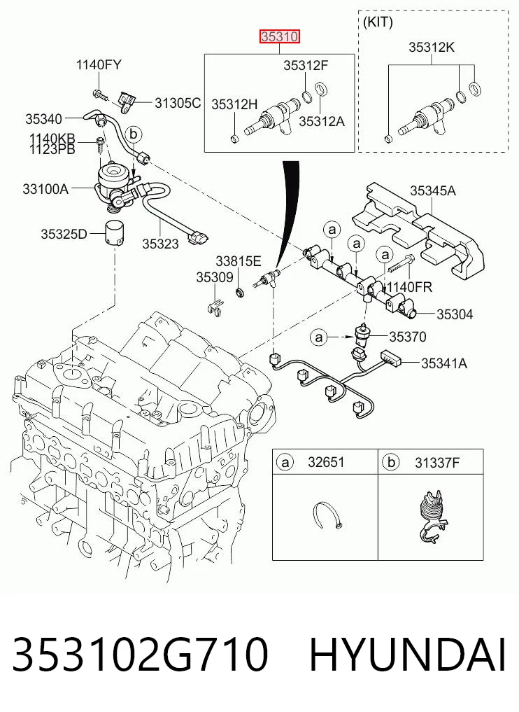 353102G710 Hyundai/Kia Форсунка вприску палива